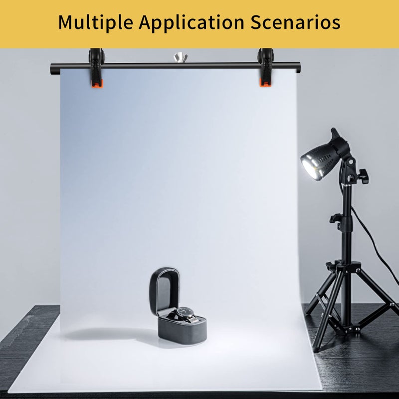 Meking T-Shape Photo Backdrop Stand, 8.56 x 6.56ft PVC Background Photography Support Stand System Kit with Carrying Bag & 4 Spring Clamps - Image 3
